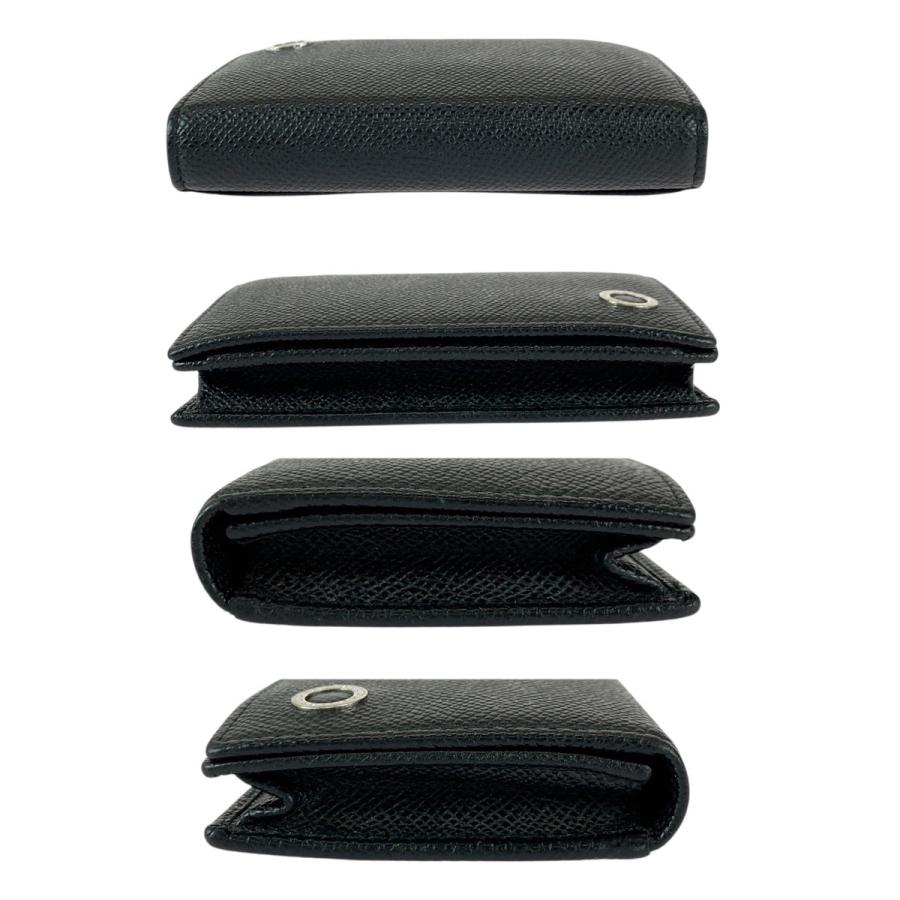 美品 BVLGARI ブルガリ ブラック 黒 シルバー金具 レザー 30400 カードケース パスケース 名刺入れ メンズ 600072 | BVLGARI | 09