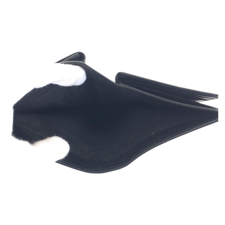 美品 PRADA プラダ テスート サフィアーノ 三角ロゴプレート ブラック シルバー金具 ナイロン/レザー 折財布 コンパクトウォレット 600074 | PRADA | 04