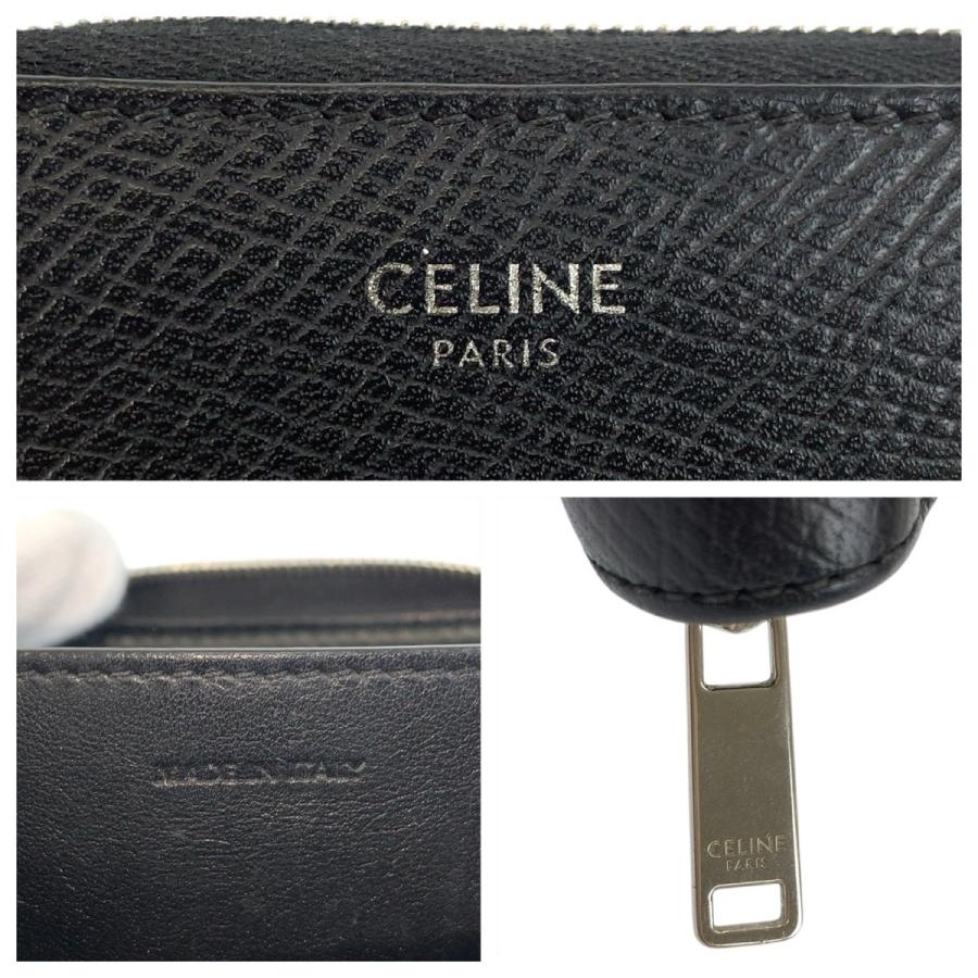 CELINE セリーヌ ブラック 黒 シルバー金具 レザー コインケース 小銭入れ メンズ 600075 | CELINE | 02