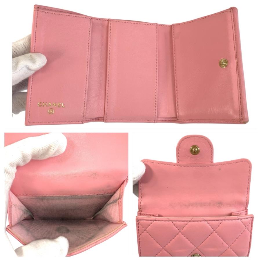 CHANEL（シャネル） マトラッセ ココマーク ピンク ゴールド金具