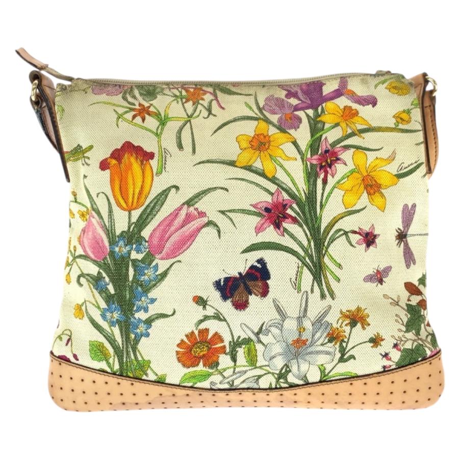 GUCCI グッチ フローラ マルチカラー ゴールド金具 キャンバス/レザー 145857 ショルダーバッグ レディース 600083