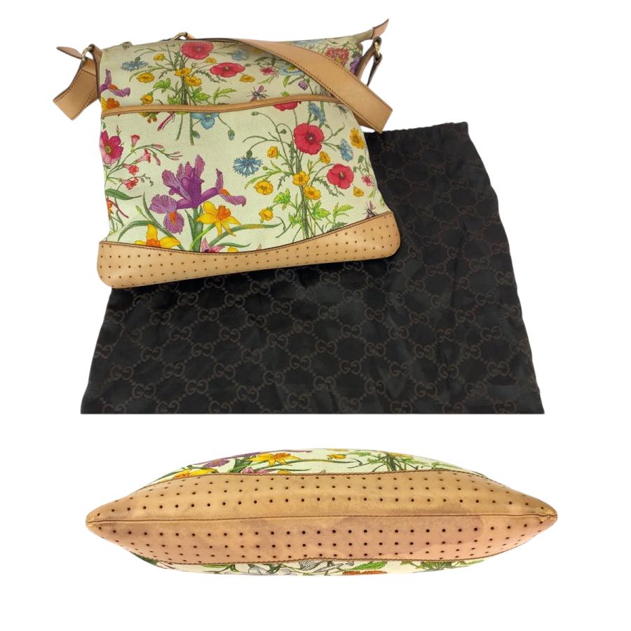 GUCCI グッチ フローラ マルチカラー ゴールド金具 キャンバス/レザー 145857 ショルダーバッグ レディース 600083
