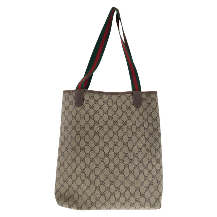 GUCCI グッチ オールドグッチ シェリーライン ベージュ ブラウン GGスプリームキャンバス/レザー 123 02 003 トートバッグ 600085 | GUCCI | 01