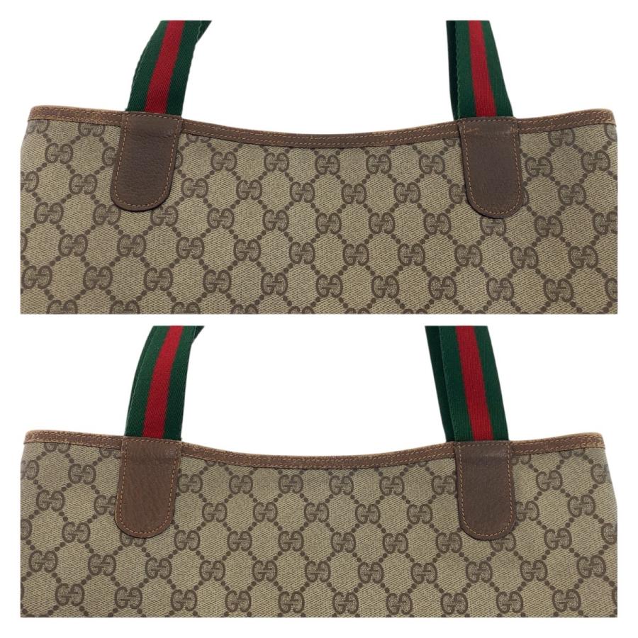 GUCCI グッチ オールドグッチ シェリーライン ベージュ ブラウン GGスプリームキャンバス/レザー 123 02 003 トートバッグ 600085 | GUCCI | 04