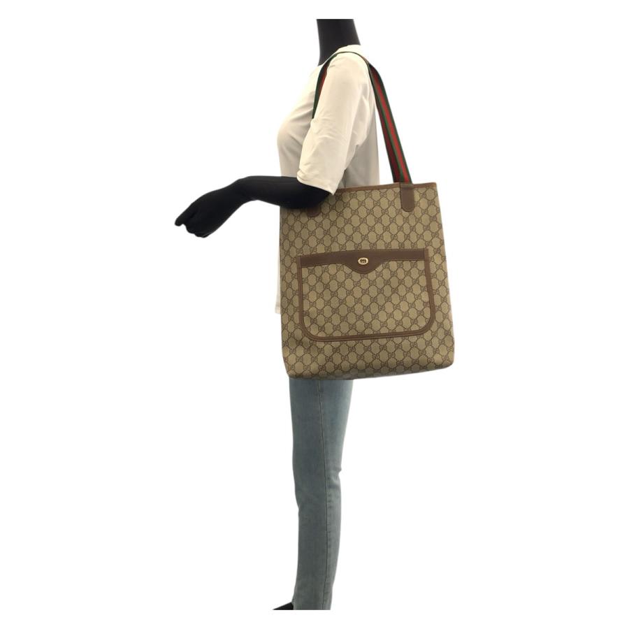 GUCCI グッチ オールドグッチ シェリーライン ベージュ ブラウン GGスプリームキャンバス/レザー 123 02 003 トートバッグ 600085 | GUCCI | 07