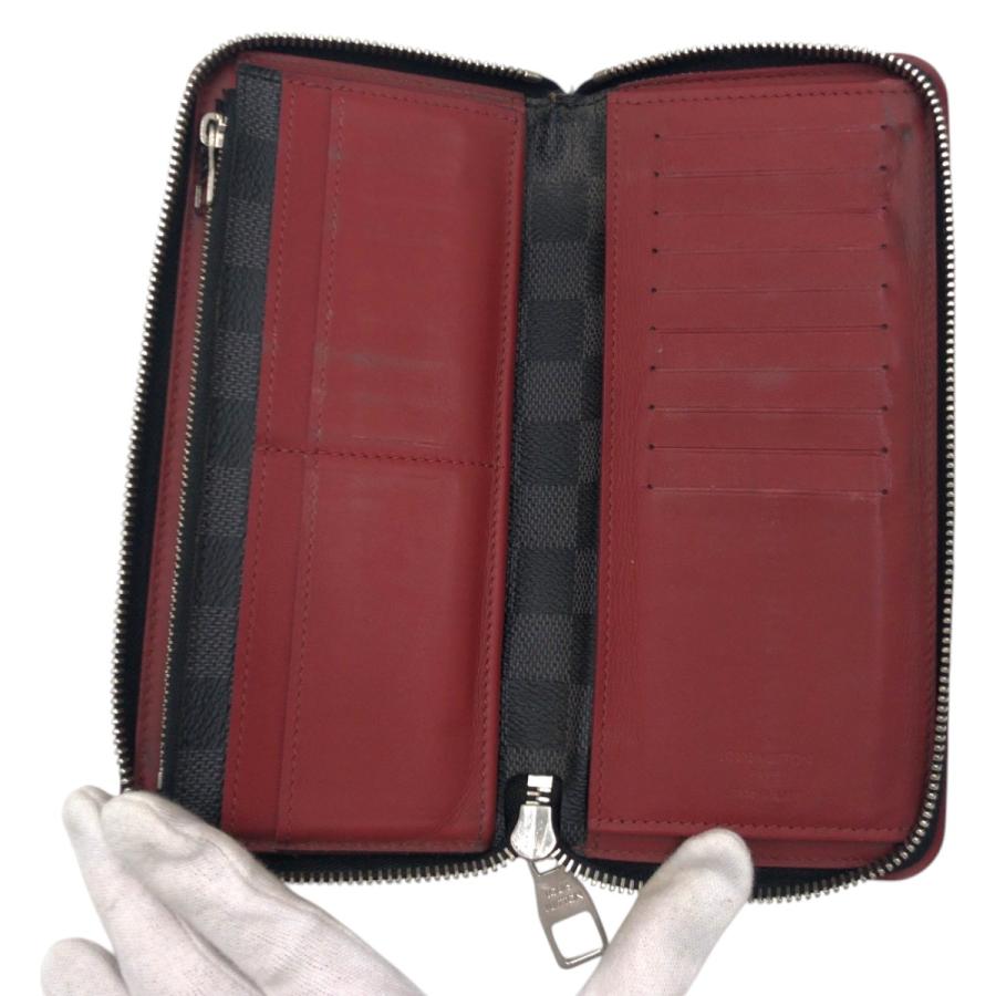 LOUIS VUITTON ルイヴィトン ダミエ グラフィット ジッピー ウォレット ヴェルティカル ブラック 黒 レッド N63304 長財布 男女兼用 600108 | LOUIS VUITTON | 06