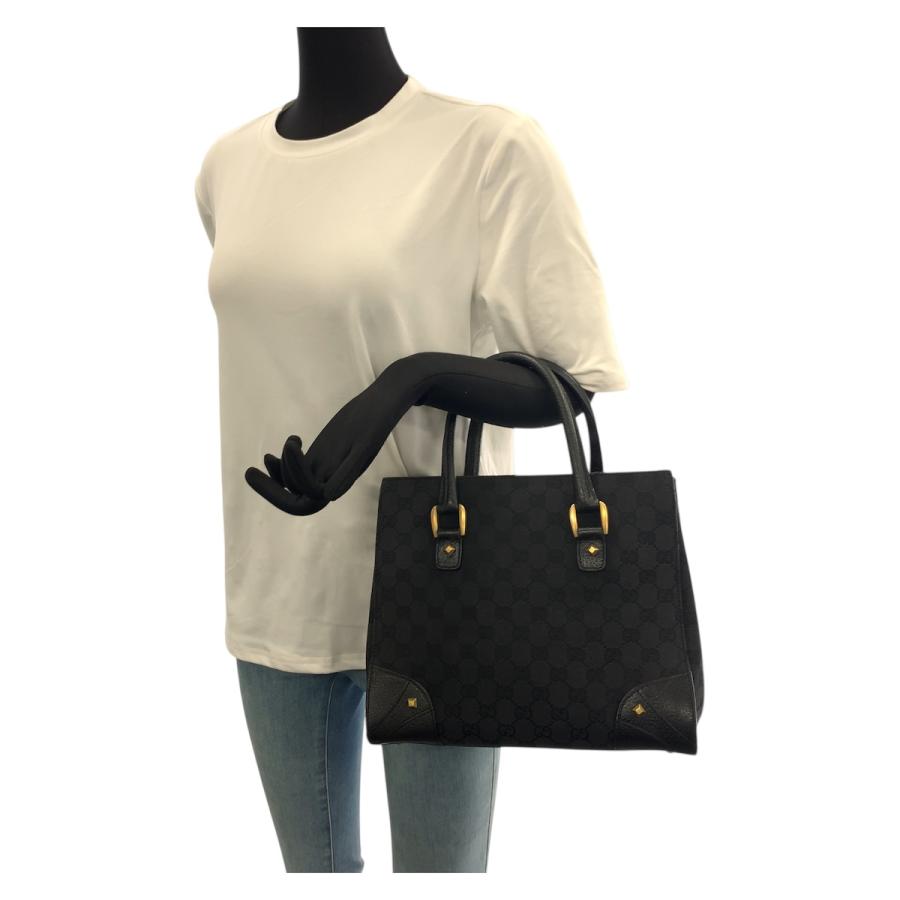 美品 GUCCI グッチ ブラック 黒 ゴールド金具 GGキャンバス/レザー 120895 トートバッグ ハンドバッグ レディース 600129 | GUCCI | 05