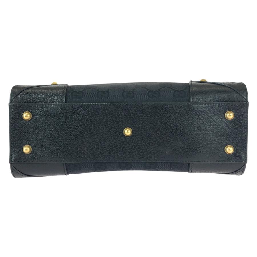 美品 GUCCI グッチ ブラック 黒 ゴールド金具 GGキャンバス/レザー 120895 トートバッグ ハンドバッグ レディース 600129 | GUCCI | 08