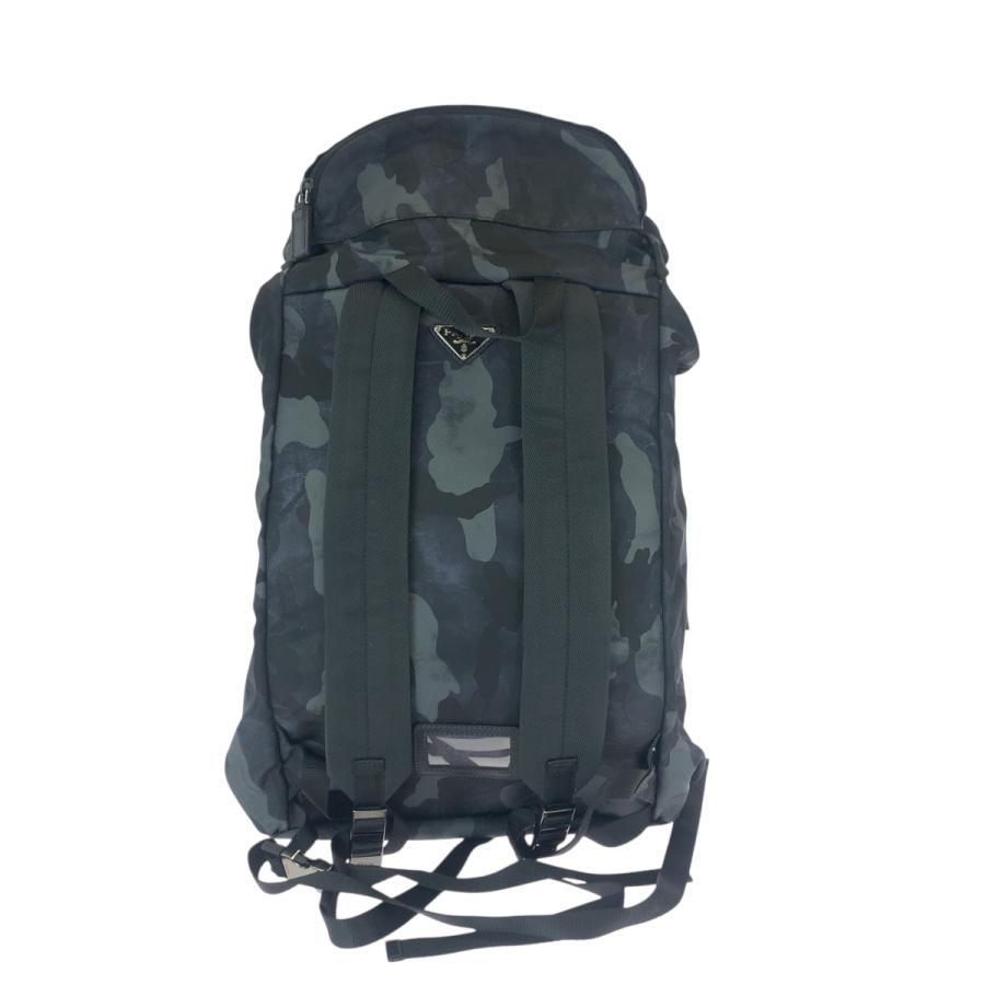 美品 PRADA プラダ テスート V136 カモフラ 迷彩 三角ロゴプレート ブラック ナイロン/レザー リュック・デイパック バックパック 600133_1