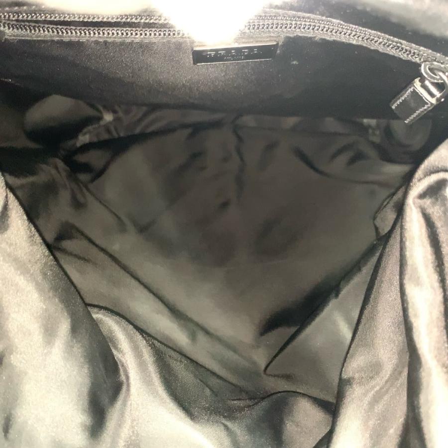 美品 PRADA プラダ テスート V136 カモフラ 迷彩 三角ロゴプレート ブラック ナイロン/レザー リュック・デイパック バックパック 600133_8