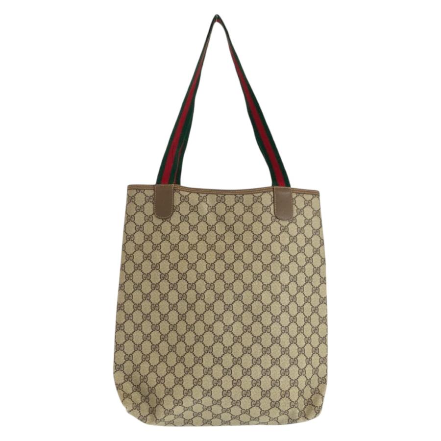 美品 GUCCI グッチ オールドグッチ シェリーライン ブラウン ベージュ GGスプリームキャンバス 40.02.003 トートバッグ 600186 | GUCCI | 01