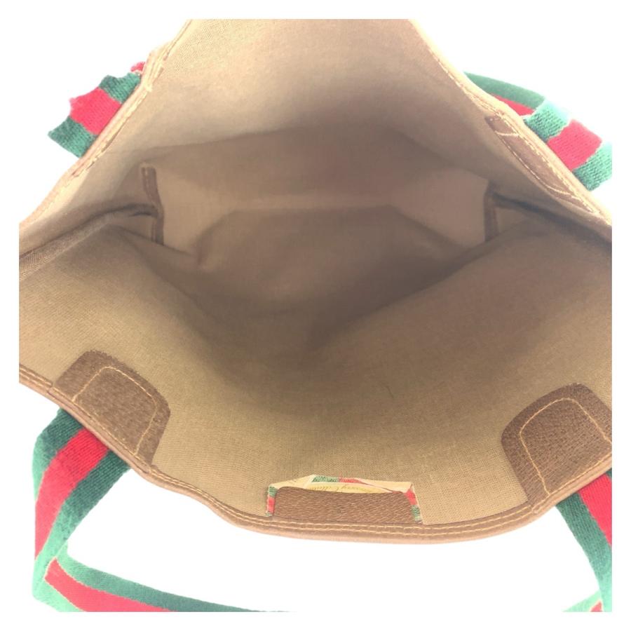 美品 GUCCI グッチ オールドグッチ シェリーライン ブラウン ベージュ GGスプリームキャンバス 40.02.003 トートバッグ 600186 | GUCCI | 07