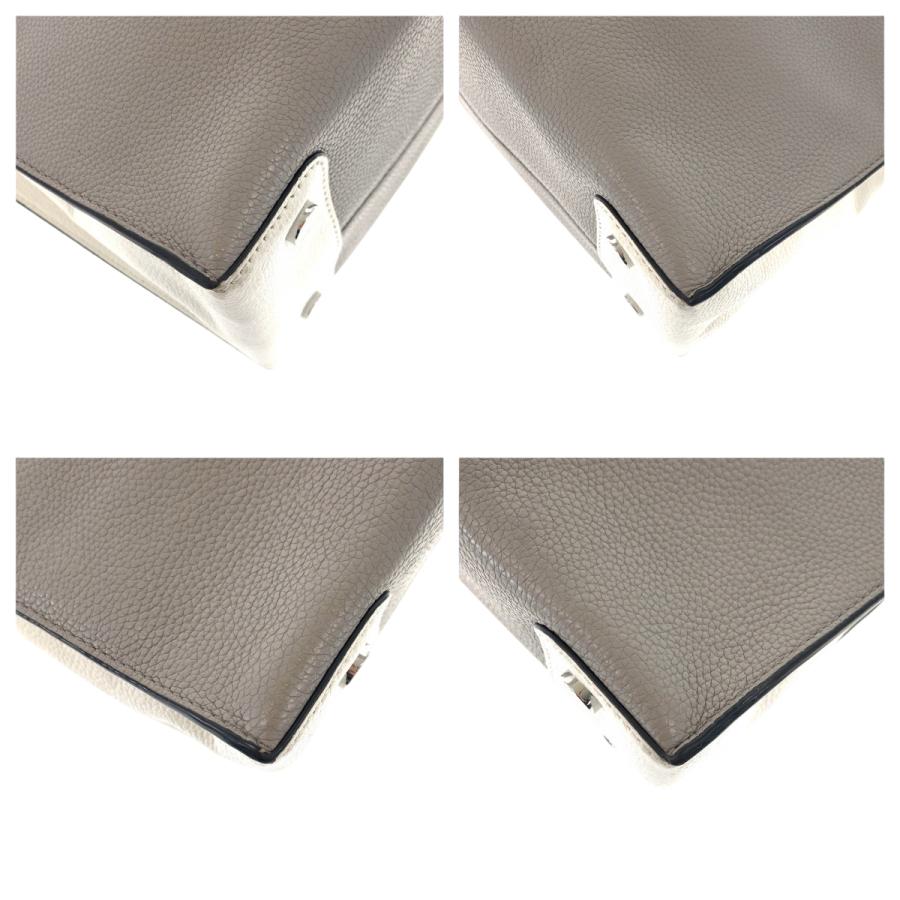 Michael Kors マイケルコース グレー ホワイト ブラック シルバー金具 レザー トートバッグ ハンドバッグ  レディース 600195 | MICHAEL KORS | 02