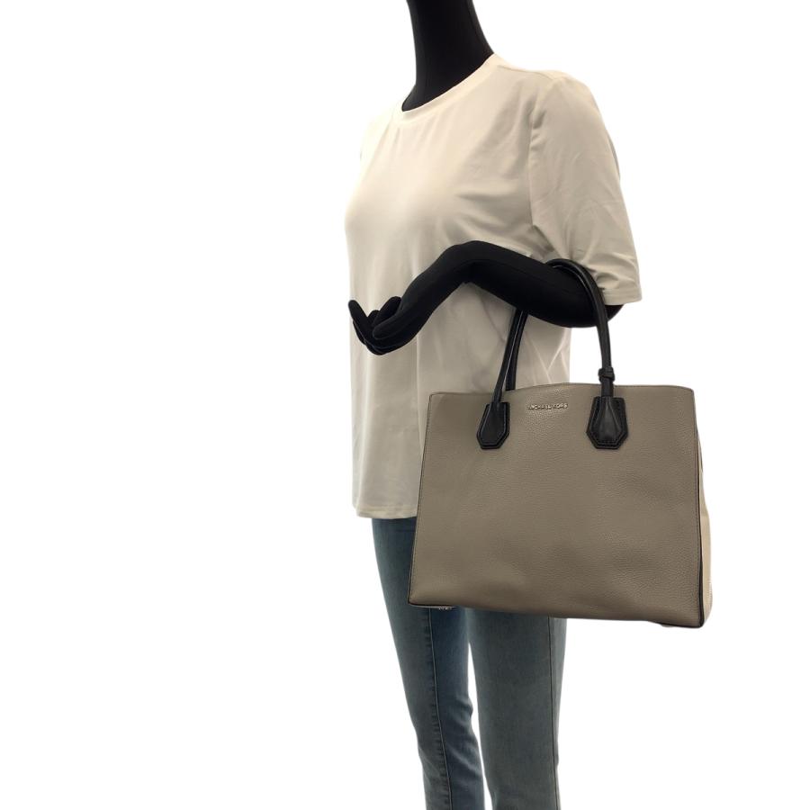 Michael Kors マイケルコース グレー ホワイト ブラック シルバー金具 レザー トートバッグ ハンドバッグ  レディース 600195 | MICHAEL KORS | 04