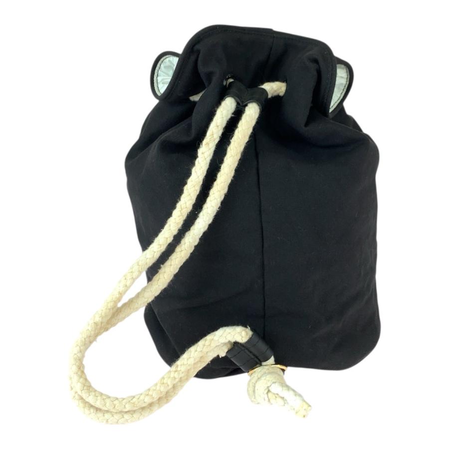 CHANEL（シャネル） 巾着 ブラック ホワイト ゴールド金具 キャンバス