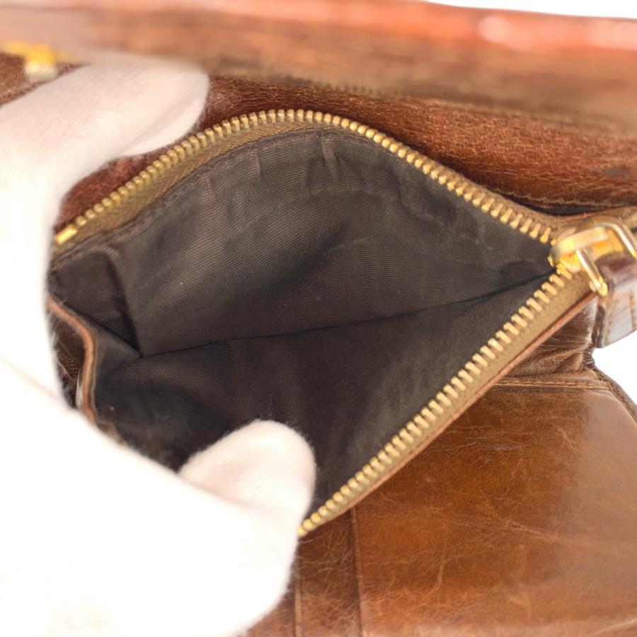 miu miu（ミュウミュウ） マテラッセ ブラウン ゴールド金具 レザー