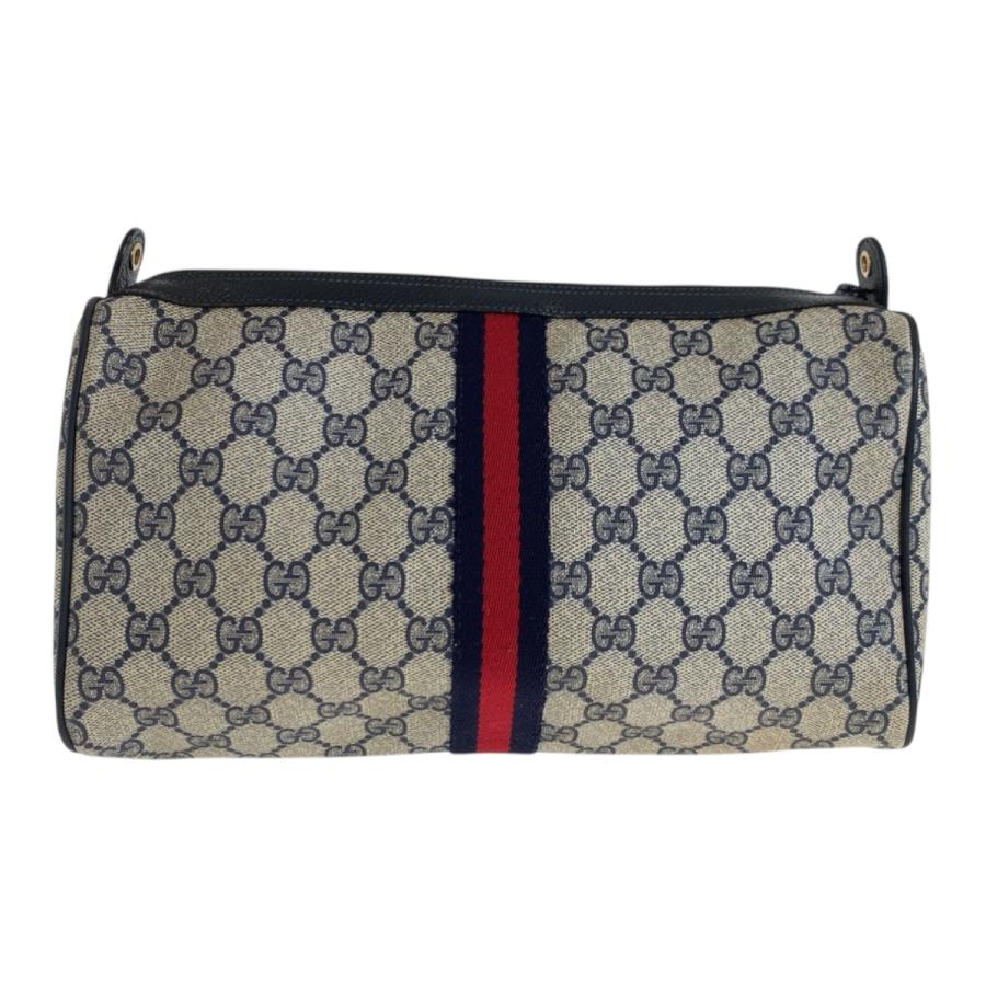 GUCCI グッチ ヴィンテージ シェリーライン グレー GGスプリームキャンバス 41 02 017 クラッチバッグ セカンドバッグ メンズ 600225