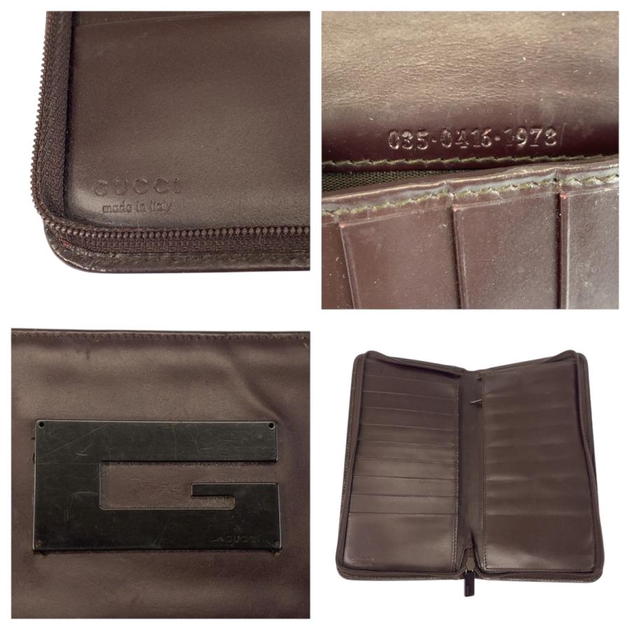 GUCCI グッチ Gロゴ パープル  レザー 035 0416 1978 長財布 ロングウォレット レディース 600238 | GUCCI | 02