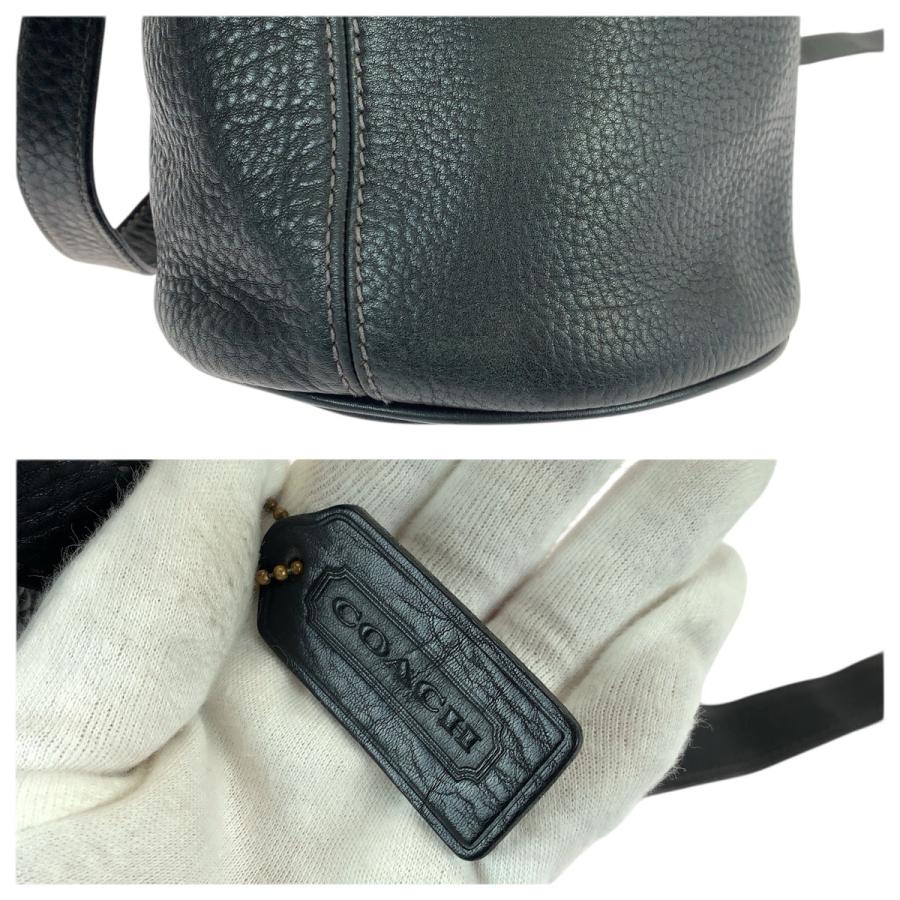 COACH（コーチ） 美品 ヴィンテージ オールドコーチ 巾着 ブラック 黒