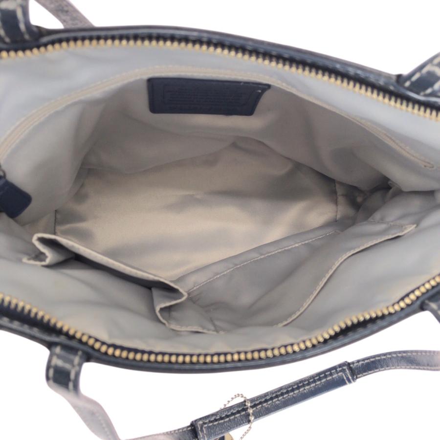 COACH（コーチ） ビッグシグネチャー ブルー ネイビー レザー G1281