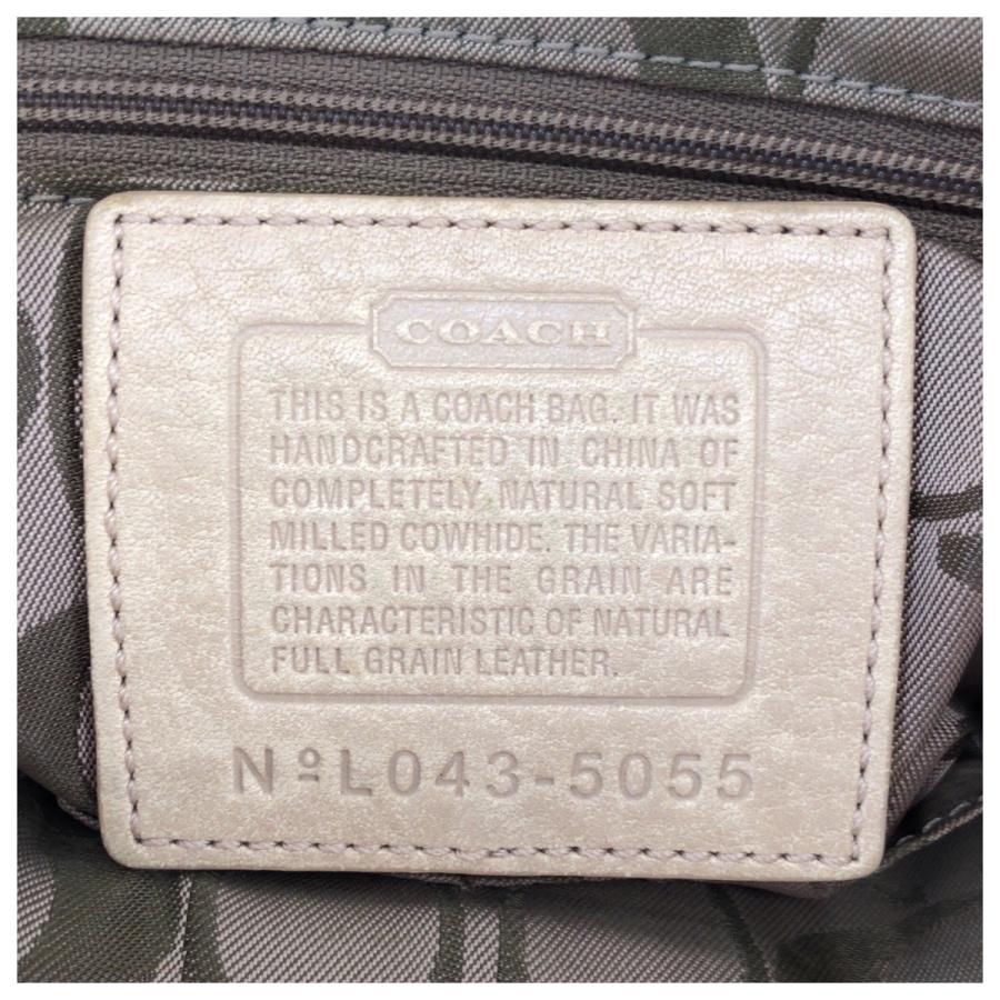 美品 COACH コーチ ハンプトンズ フリンジ ベージュ シルバー金具 レザー 5055 トートバッグ ハンドバッグ レディース 600306 | COACH | 03