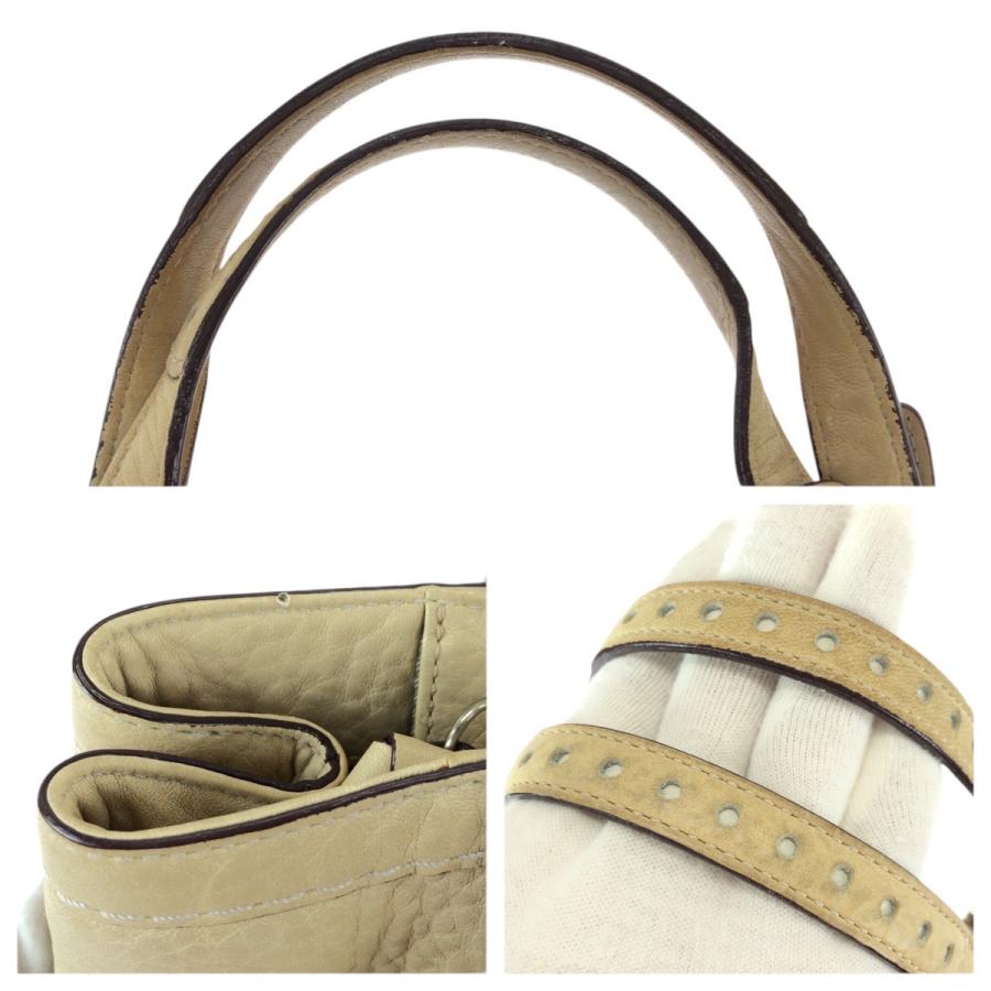 美品 COACH コーチ ハンプトンズ フリンジ ベージュ シルバー金具 レザー 5055 トートバッグ ハンドバッグ レディース 600306 | COACH | 05