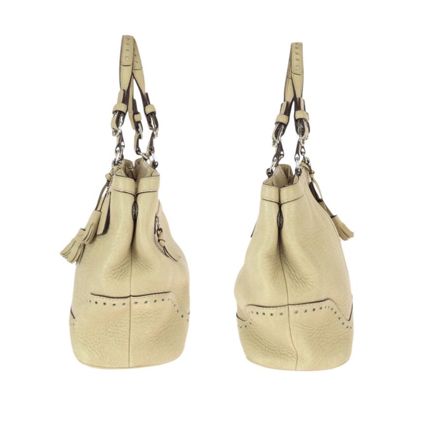 美品 COACH コーチ ハンプトンズ フリンジ ベージュ シルバー金具 レザー 5055 トートバッグ ハンドバッグ レディース 600306 | COACH | 07