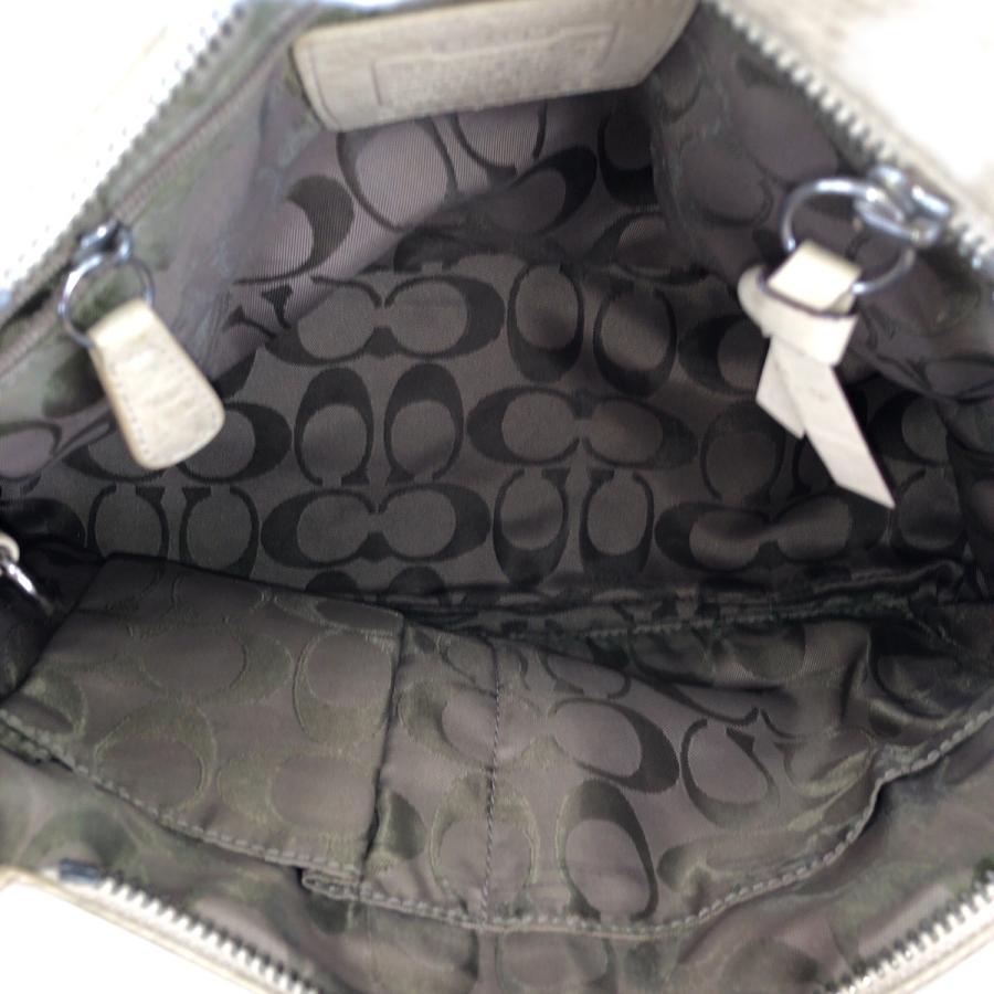 美品 COACH コーチ ハンプトンズ フリンジ ベージュ シルバー金具 レザー 5055 トートバッグ ハンドバッグ レディース 600306 | COACH | 08