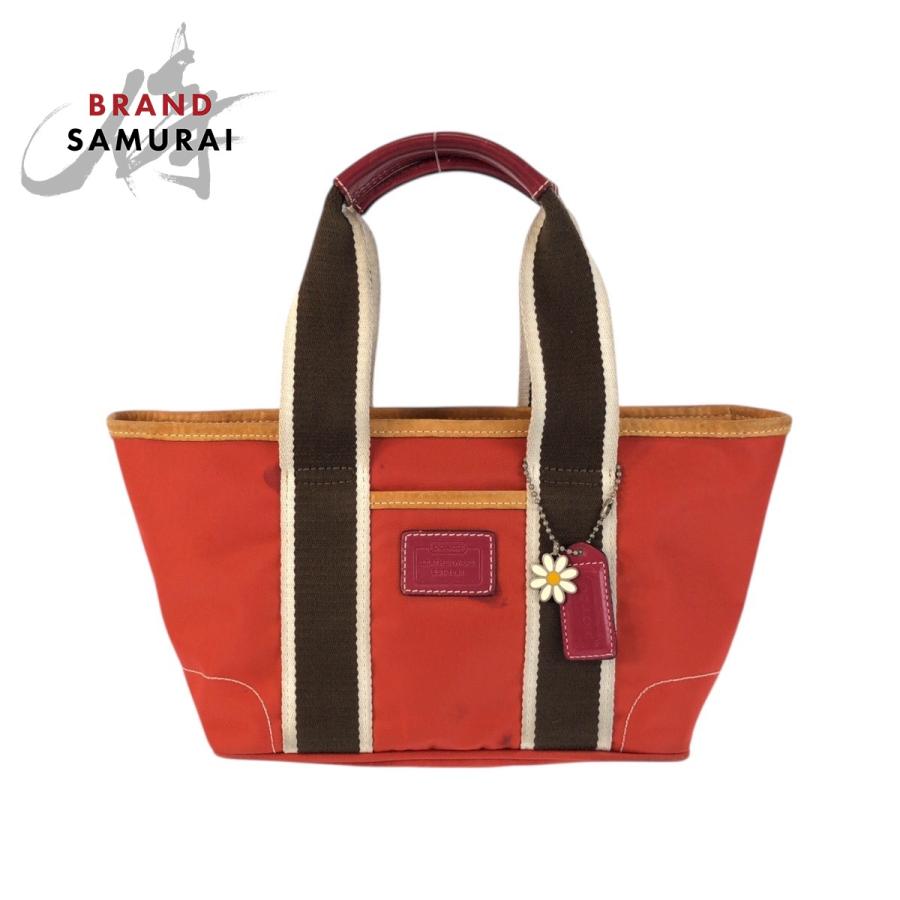 COACH コーチ ハンプトンズ ウィークエンド ミニ トート オレンジ ブラウン 6260 ハンドバッグ トートバッグ レディース 600307 | COACH