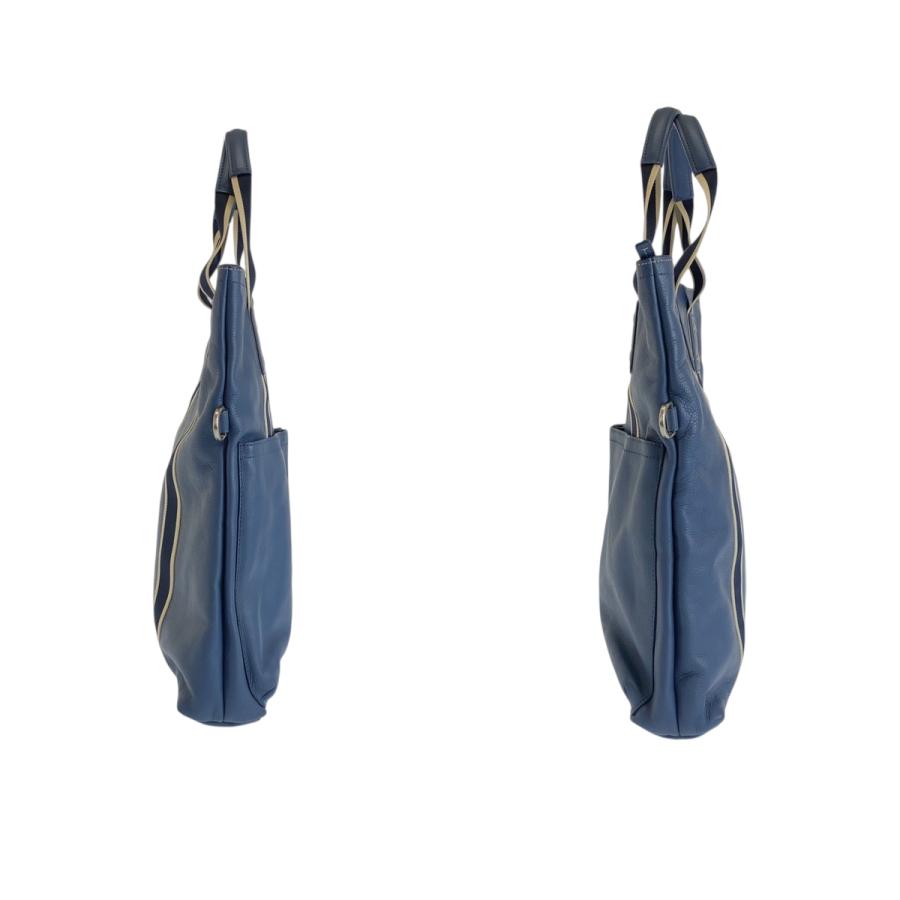 COACH コーチ ブルー 青 シルバー金具 レザー 70558 トートバッグ ビジネスバッグ メンズ 600367