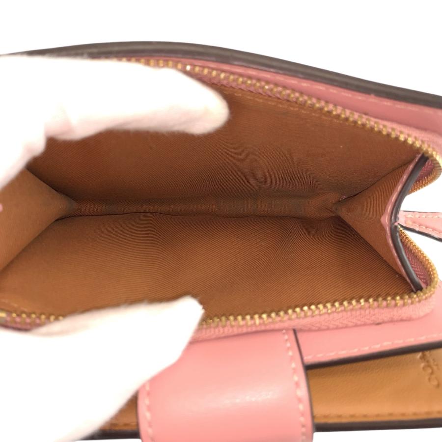 COACH コーチ フラワー イエロー ピンク ゴールド金具 レザー C3284 折財布 コンパクトウォレット レディース 600386 | COACH | 08