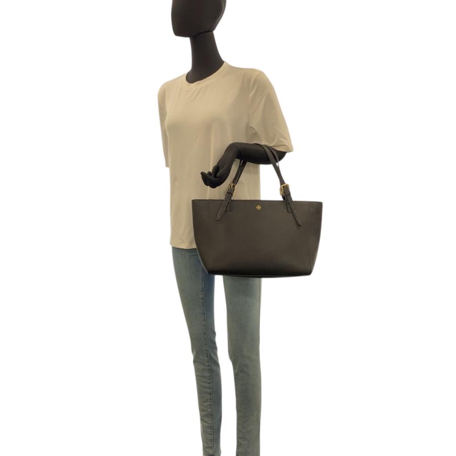 美品 Tory Burch トリーバーチ ブラック 黒 ゴールド金具 レザー トートバッグ ハンドバッグ  レディース 600404 | TORY BURCH | 07