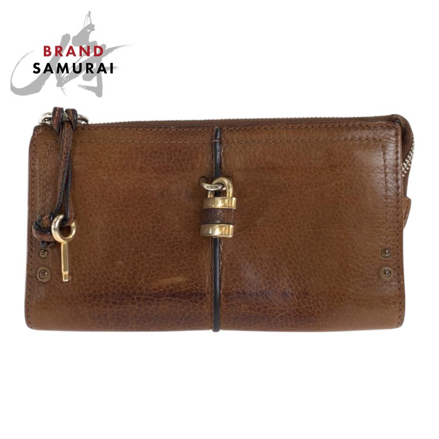 Chloe（クロエ） パディントン ブラウン レザー 長財布 ロング