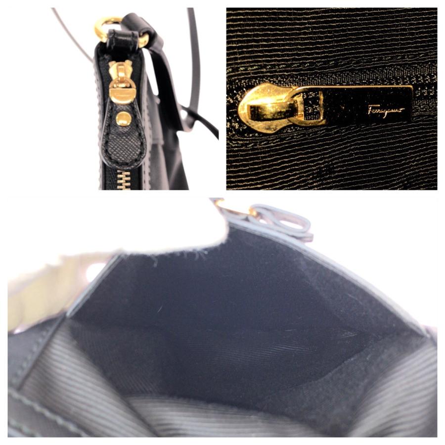 美品 Salvatore Ferragamo サルヴァトーレフェラガモ ヴァラ リボン ブラック 黒 ナイロン/レザー ショルダーバッグ ポシェット 600445 |  | 04