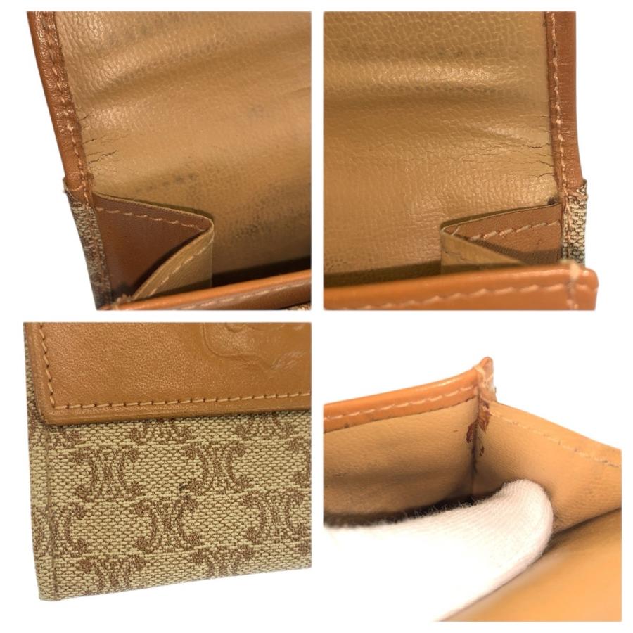 CELINE（セリーヌ） ベージュ ブラウン レザー コインケース 小銭入れ