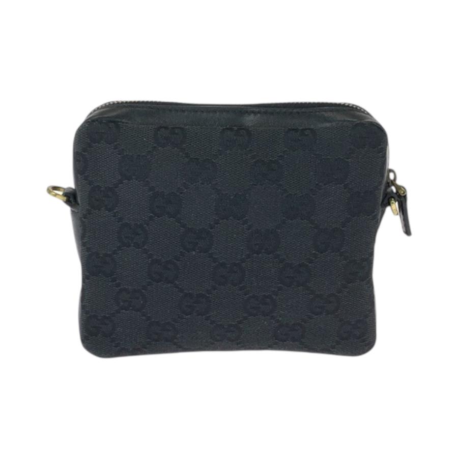 美品 GUCCI グッチ ブラック 黒 ゴールド金具 GGキャンバス/レザー 90666 ショルダーバッグ ミニショルダーバック ポシェット 600481 | GUCCI | 01
