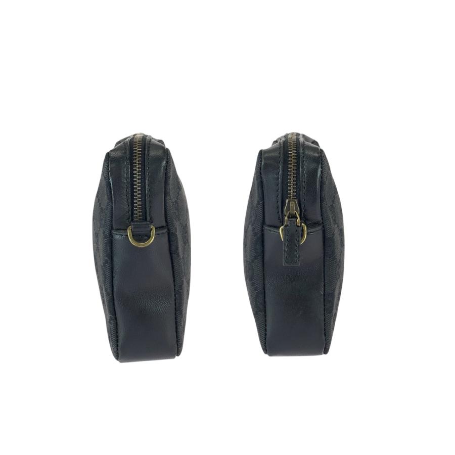 美品 GUCCI グッチ ブラック 黒 ゴールド金具 GGキャンバス/レザー 90666 ショルダーバッグ ミニショルダーバック ポシェット 600481 | GUCCI | 07