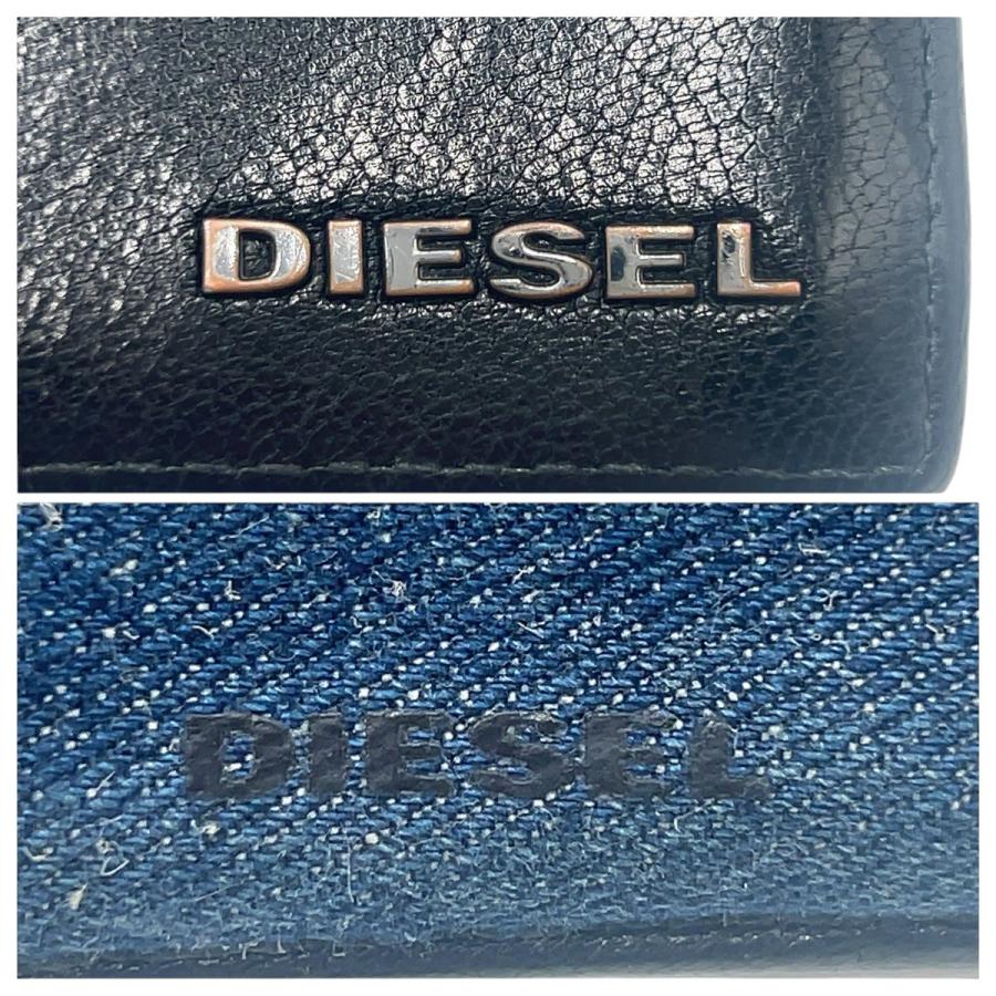DIESEL ディーゼル ブラック 黒 レザー 二つ折り財布 折財布 コンパクトウォレット メンズ 600546 | DIESEL | 04