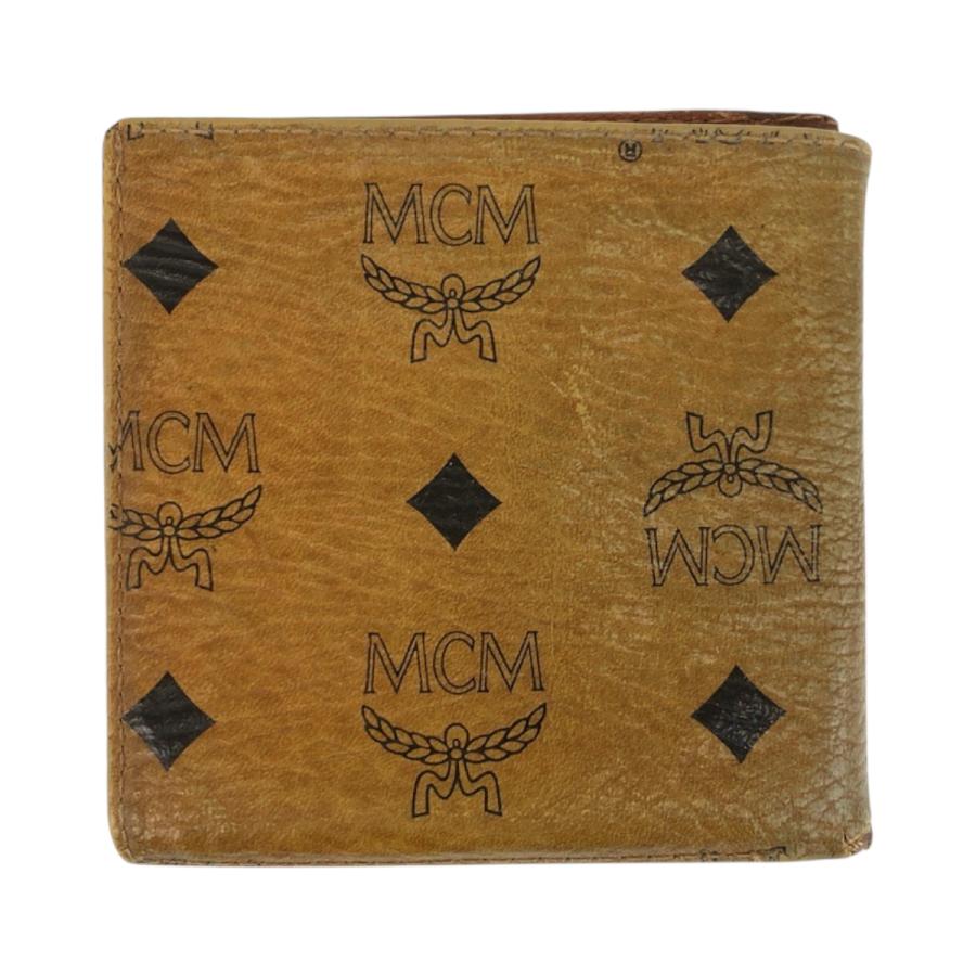MCM エム シー エム ヴィセトス ブラウン キャメル ゴールド金具 レザー 折財布 コンパクトウォレット レディース 600569 | MCM | 01