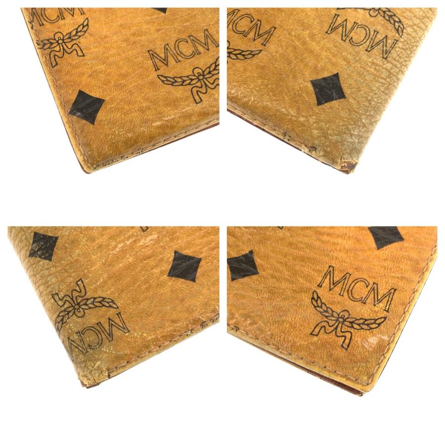 MCM エム シー エム ヴィセトス ブラウン キャメル ゴールド金具 レザー 折財布 コンパクトウォレット レディース 600569 | MCM | 02