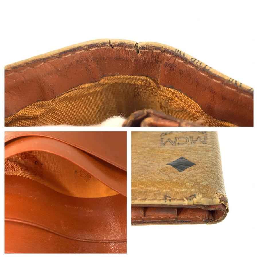 MCM エム シー エム ヴィセトス ブラウン キャメル ゴールド金具 レザー 折財布 コンパクトウォレット レディース 600569 | MCM | 08