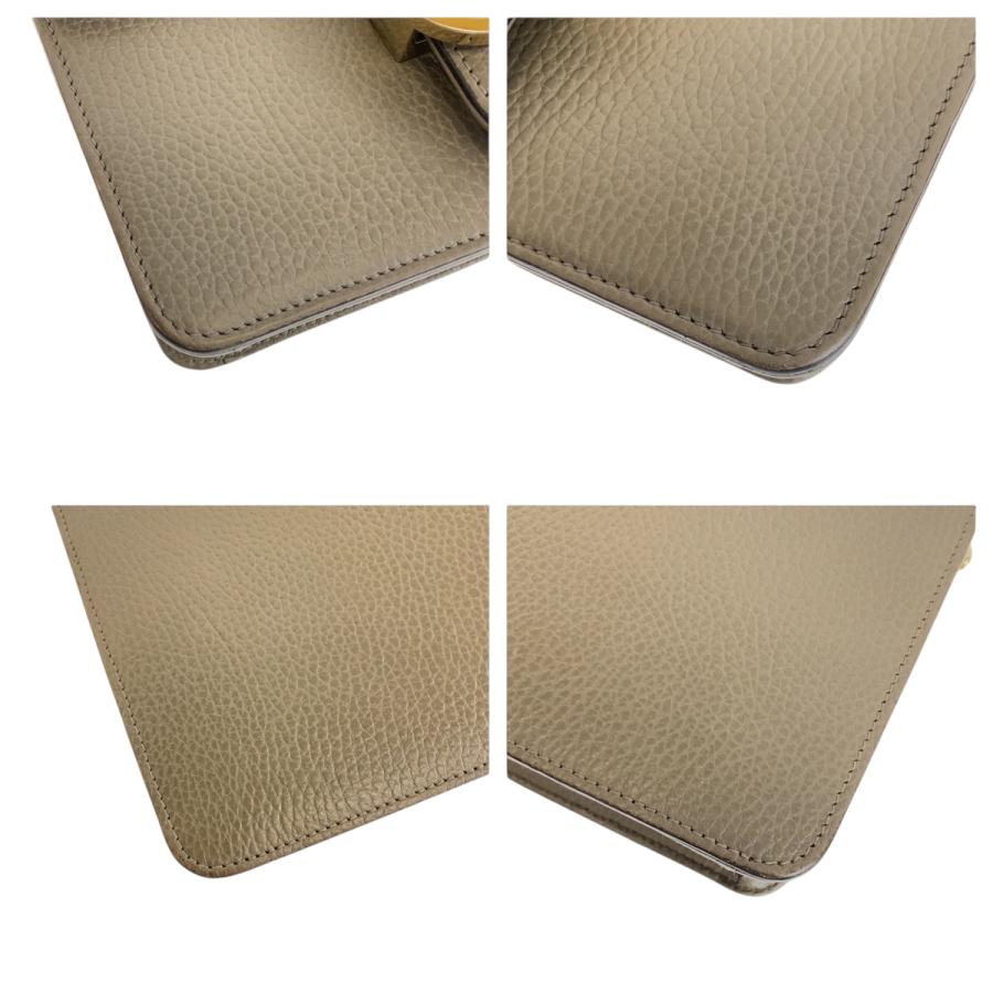 GUCCI グッチ インターロッキングG グレー ゴールド金具 レザー 510304 ショルダーバッグ チェーンショルダーバッグ レディース 600585