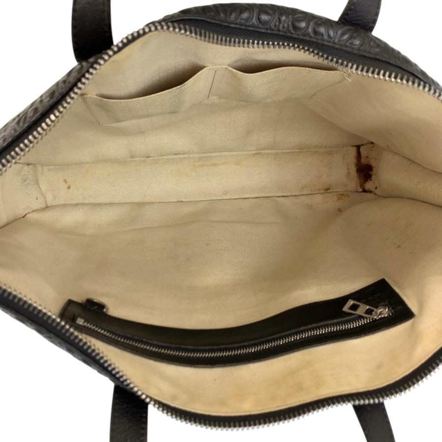 美品 LOEWE ロエベ リピートアナグラム ブラック 黒 シルバー金具 レザー ビジネスバッグ ブリーフケース メンズ 600592 | LOEWE | 08