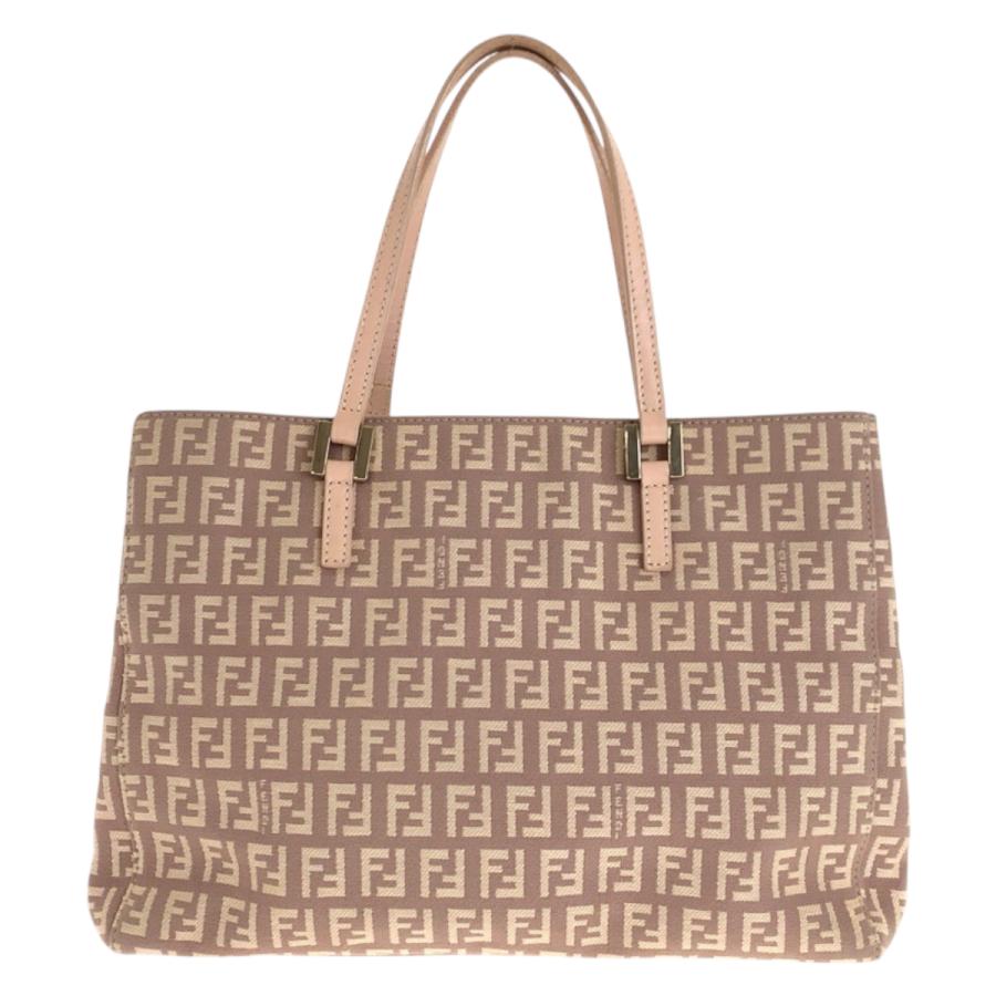 FENDI フェンディ ズッカ柄 ピンク サーモンピンク ゴールド金具 キャンバス/レザー 8BH132 トートバッグ ハンドバッグ 600600 | FENDI | 01