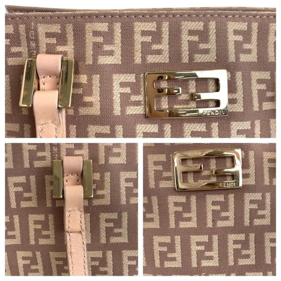 FENDI フェンディ ズッカ柄 ピンク サーモンピンク ゴールド金具 キャンバス/レザー 8BH132 トートバッグ ハンドバッグ 600600 | FENDI | 04