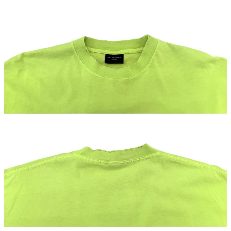 美品 BALENCIAGA バレンシアガ CAPS ボクシーフィット サイズS ライトグリーン ホワイト コットン 651795 半袖Ｔシャツ メンズ 600608 | BALENCIAGA | 02