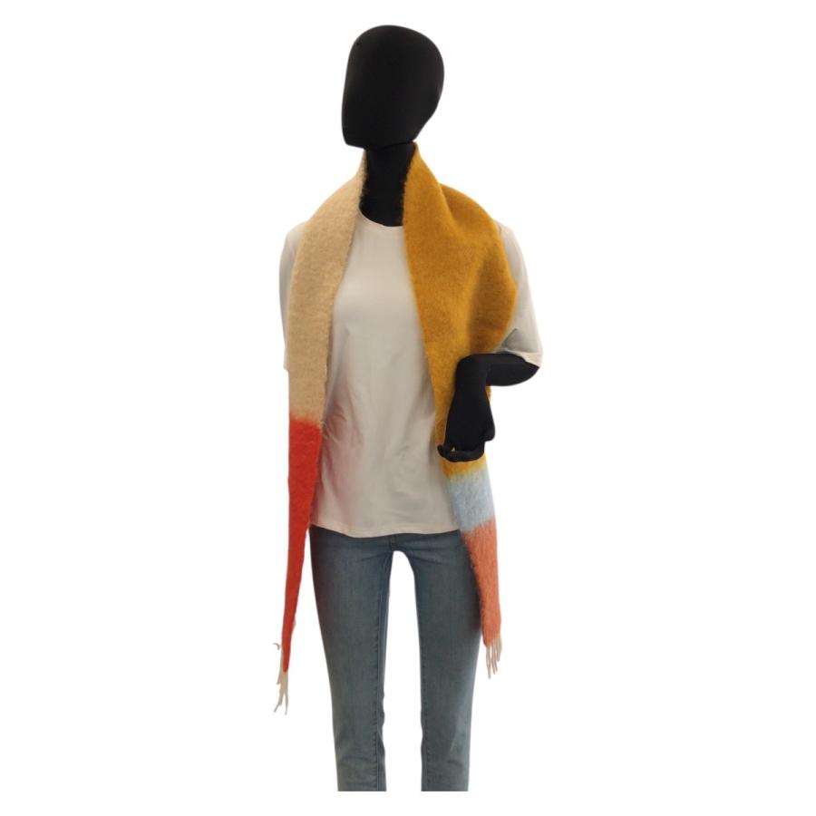 美品 LOEWE ロエベ アナグラム マルチカラー ウール/モヘア A-28003861 マフラー ストール 男女兼用 レディース 600637_2