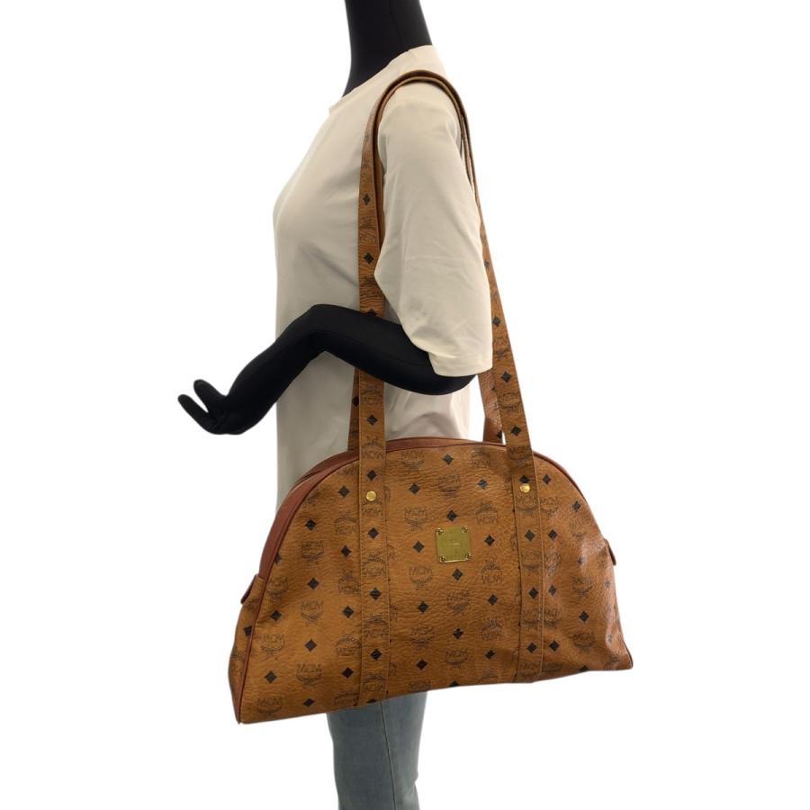 MCM エム シー エム ヴィンテージ ヴィセトス ブラウン キャメル ゴールド金具 PVC/レザー ショルダーバッグ ボストンバッグ 600660 | MCM | 06