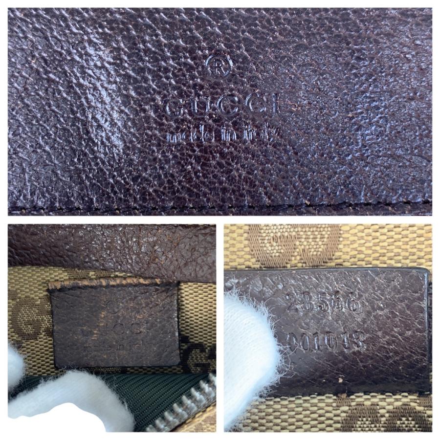 GUCCI グッチ ベージュ ブラウン シルバー金具 GGキャンバス/レザー 28566 ボディバッグ ウエストバッグ バムバッグ レディース 600664_3