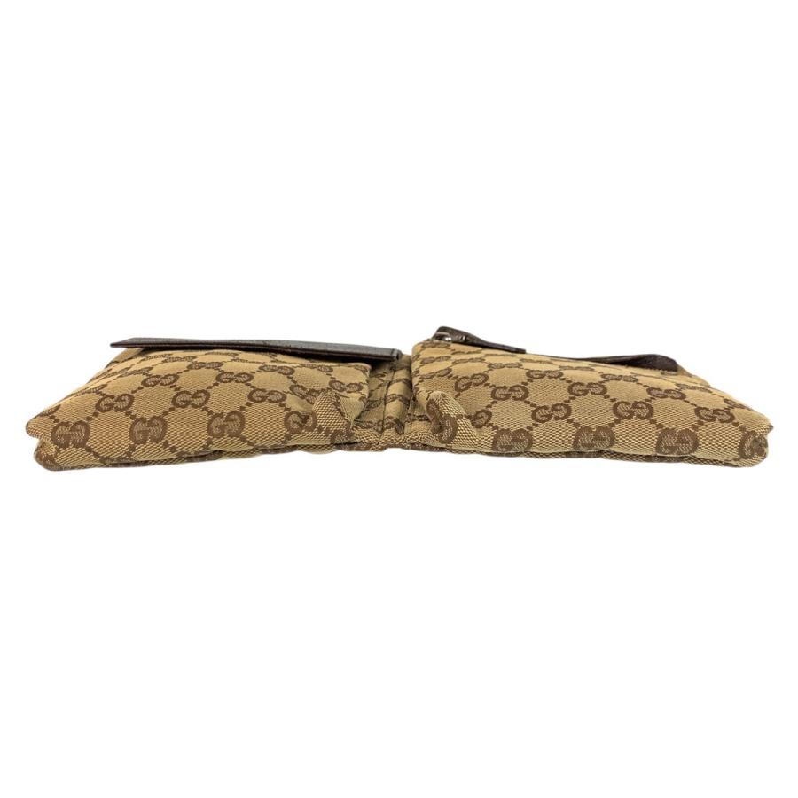 GUCCI グッチ ベージュ ブラウン シルバー金具 GGキャンバス/レザー 28566 ボディバッグ ウエストバッグ バムバッグ レディース 600664_9